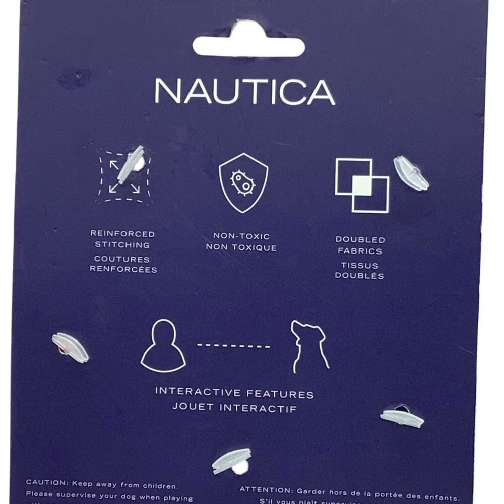 Nautica Crab Whale Sailboat Pet Toys Reinforced Stitching Non-Toxic Material NEW